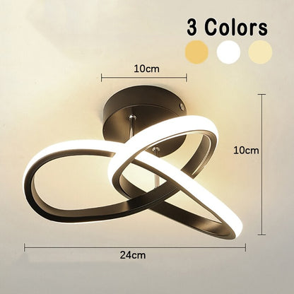 Sleek LED Ceiling Light with Contemporary Dual Ring Design