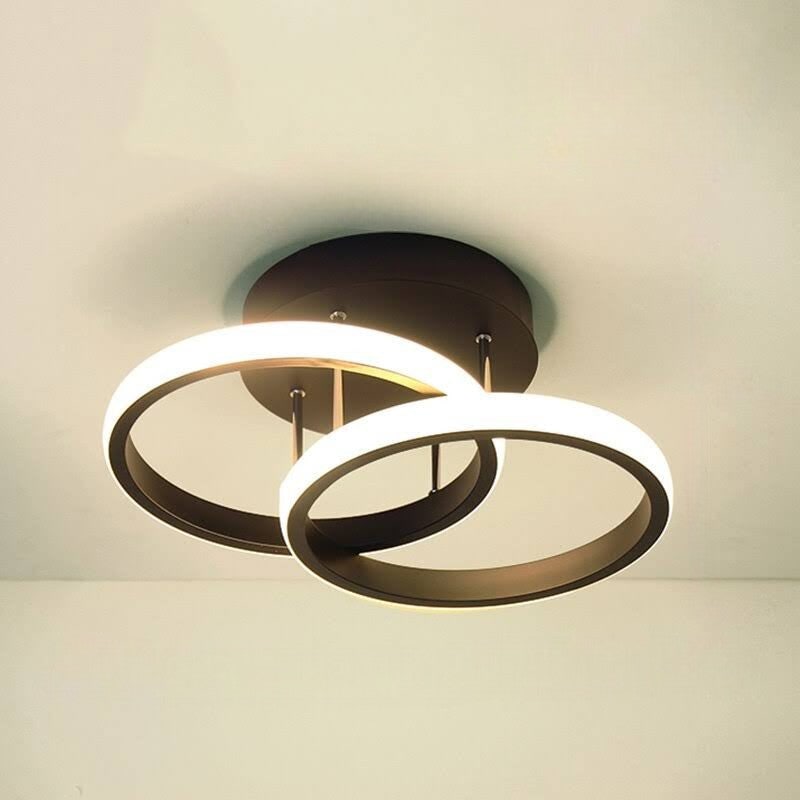 Sleek LED Ceiling Light with Contemporary Dual Ring Design