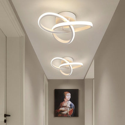 Sleek LED Ceiling Light with Contemporary Dual Ring Design