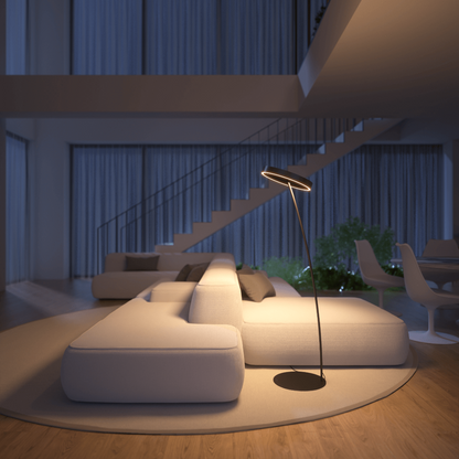 Sleek Adjustable LED Floor Lamp with Remote Control