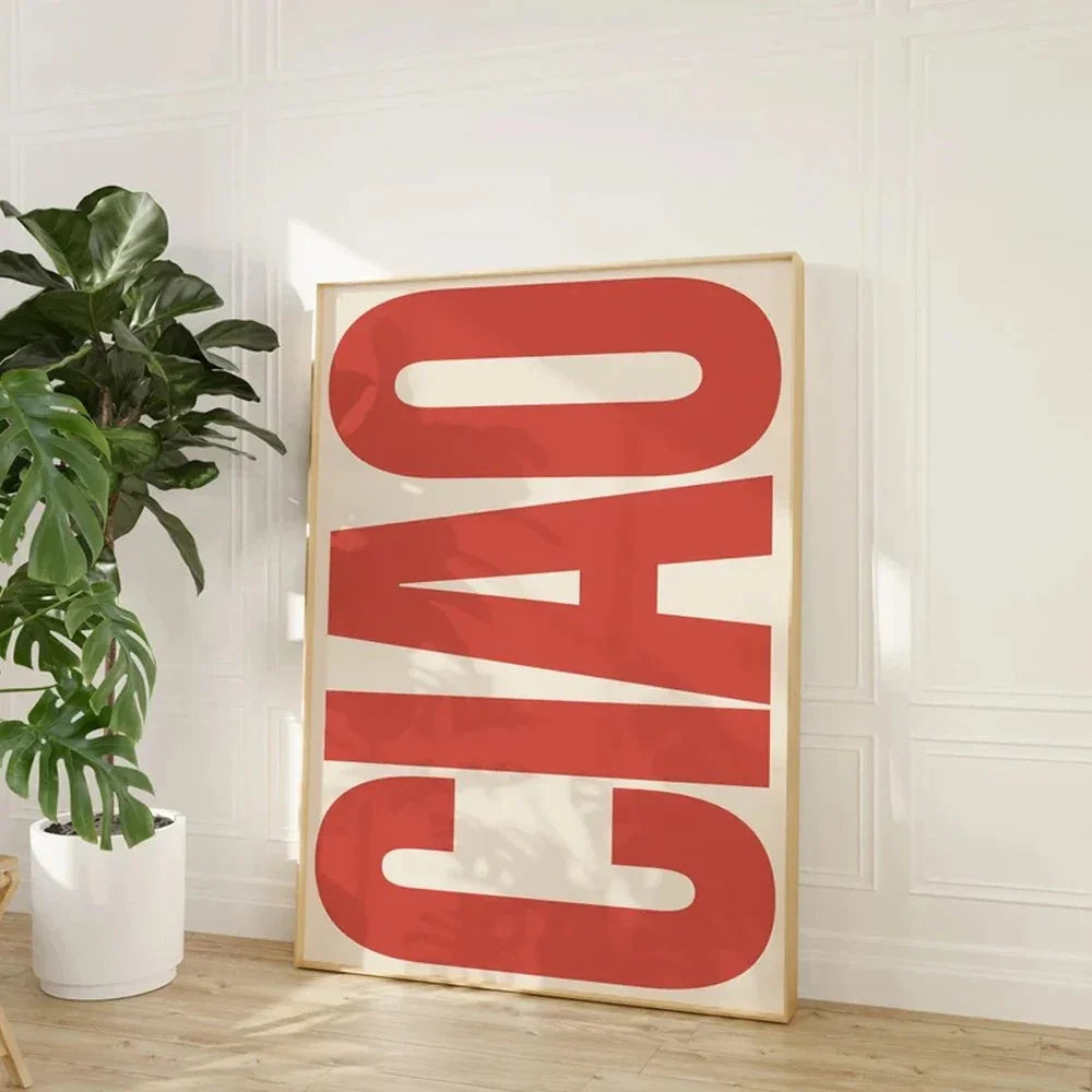 Chic Italian-Inspired Canvas Wall Décor