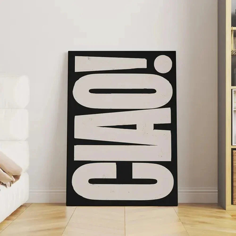Chic Italian-Inspired Canvas Wall Décor