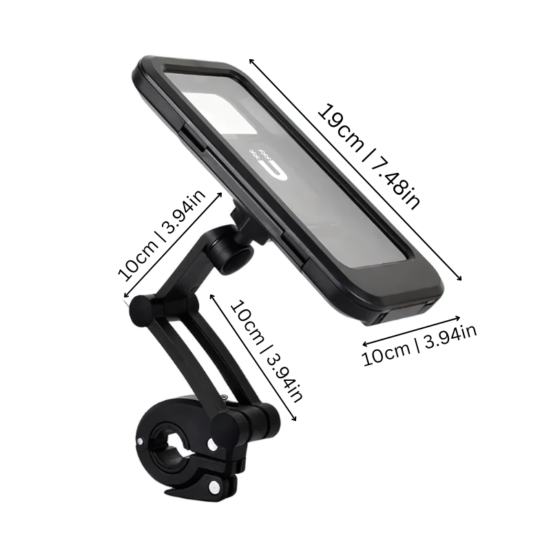 Waterproof Phone Mount – 360° Rotatable for Bicycles and Rainy Weather
