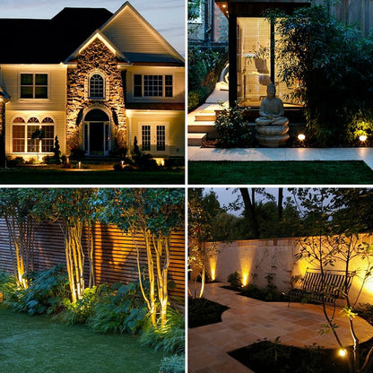 Outdoor LED Garden Spotlight with Adjustable Solar Multi-Color Lighting