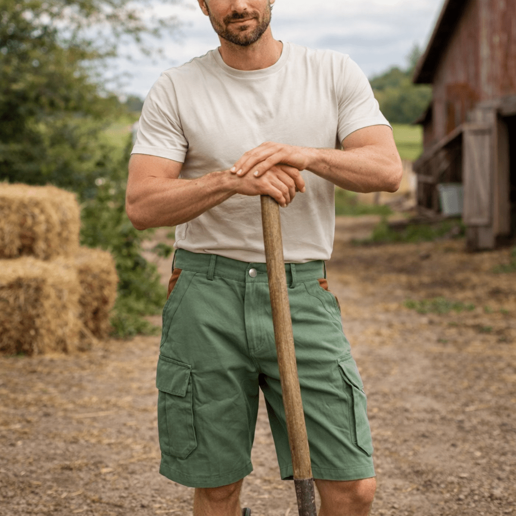 Men's Versatile Cargo Shorts with Belt and Ample Pockets