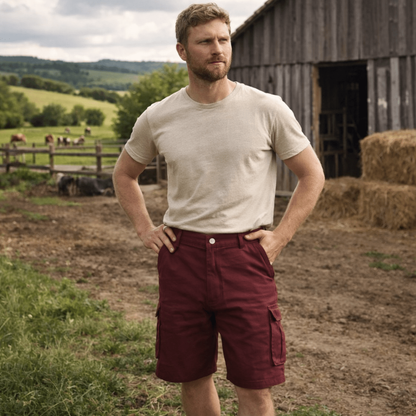 Men's Versatile Cargo Shorts with Belt and Ample Pockets