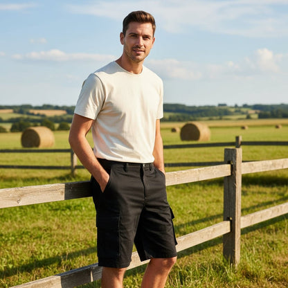 Men's Versatile Cargo Shorts with Belt and Ample Pockets