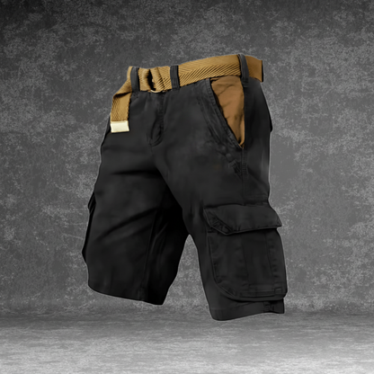 Men's Versatile Cargo Shorts with Belt and Ample Pockets