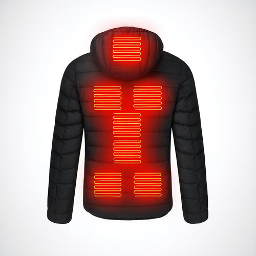 Men's ThermoShield Insulated Winter Jacket with Heat Control