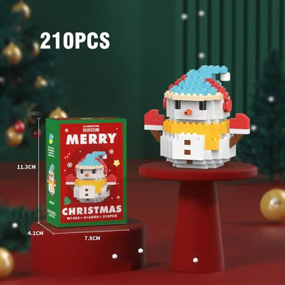 Festive Miniature Building Sets with Holiday Character Figures