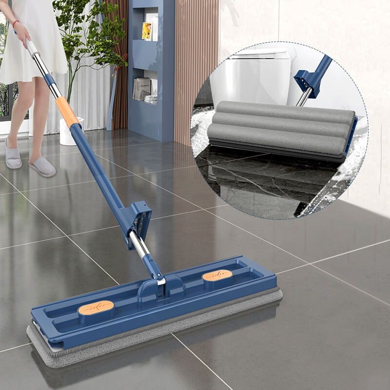Effortless Microfiber Mop System with Compact Bucket