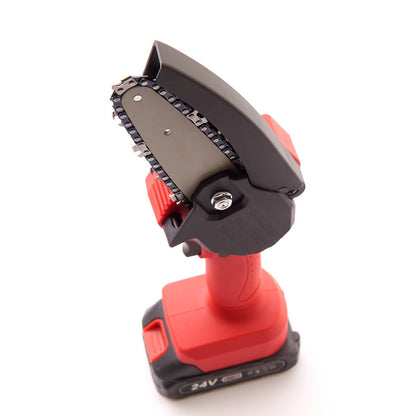 Compact Wireless Saw with Rechargeable 24V Battery and Safety Guard