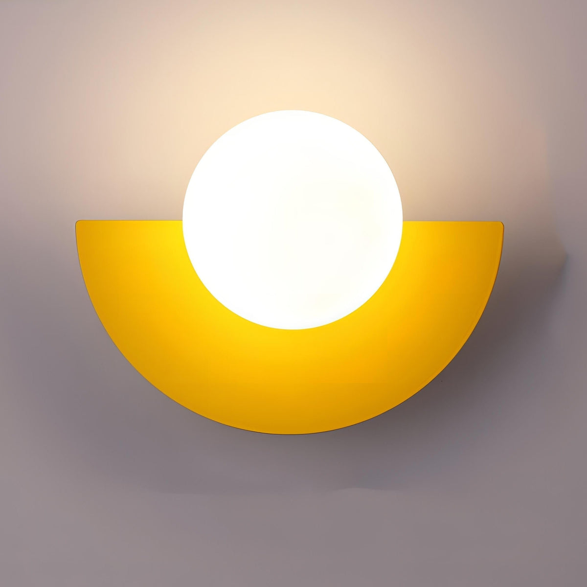 Chic Wall Light with Frosted Shade and Curved Backplate