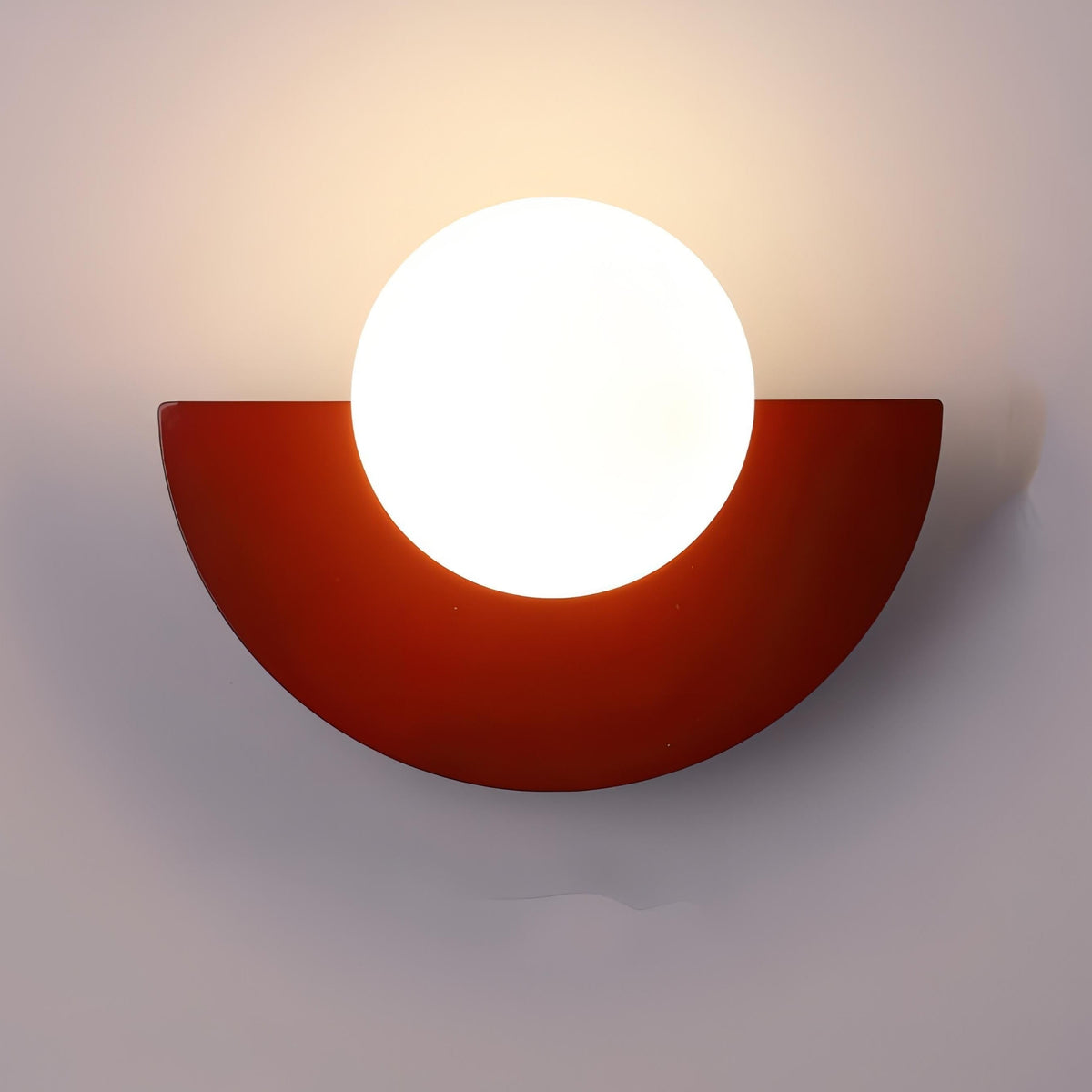 Chic Wall Light with Frosted Shade and Curved Backplate