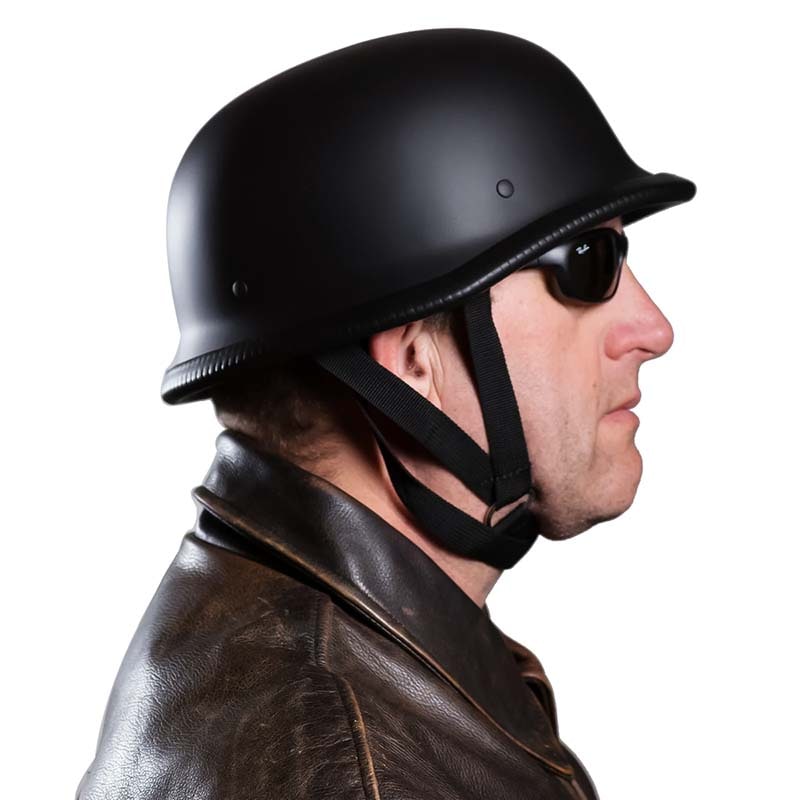 Open-Face Motorcycle Helmet with Quick-Release System