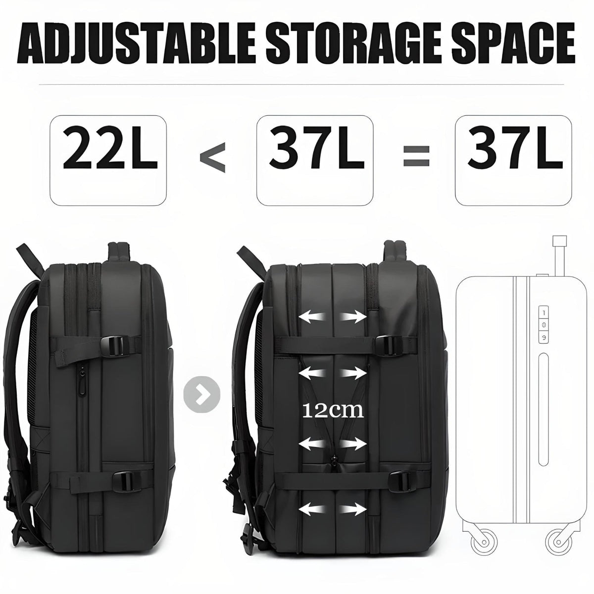 Versatile Traveler's Backpack with USB Charging