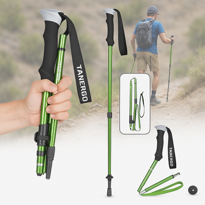 Compact Adventure Poles for Hiking and Walking Support