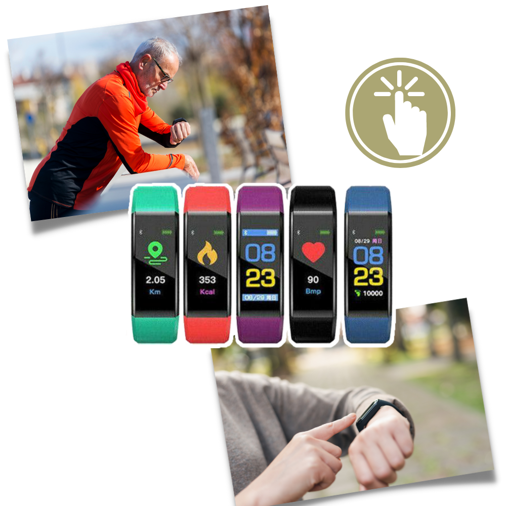 Senior Smartwatch with Health Tracking and Large LED Display