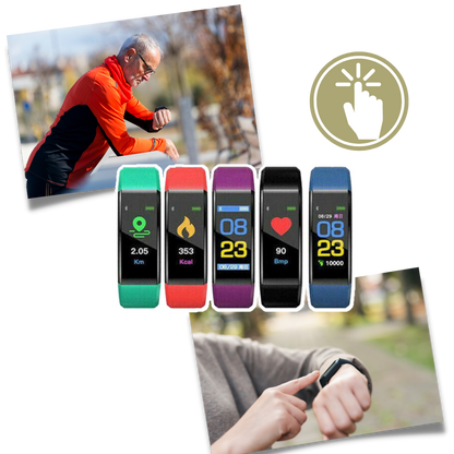 Senior Smartwatch with Health Monitor and Large LED Display