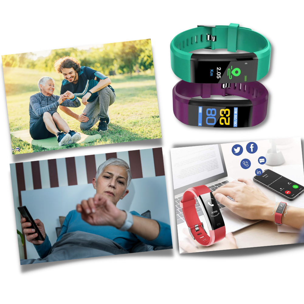 Senior Smartwatch with Health Monitor and Large LED Display