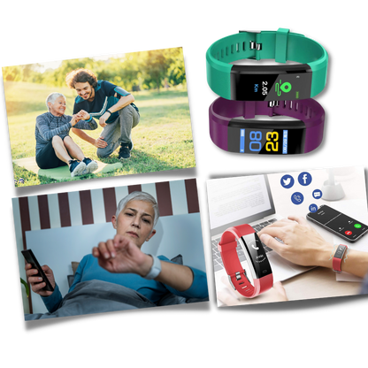 Senior Smartwatch with Health Monitor and Large LED Display