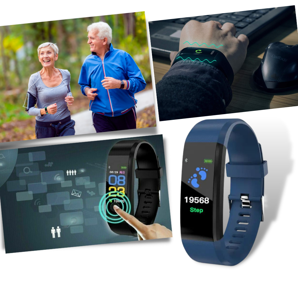 Senior Smartwatch with Health Tracking and Large LED Display