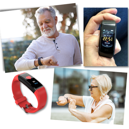 Senior Smartwatch with Health Tracking and Large LED Display