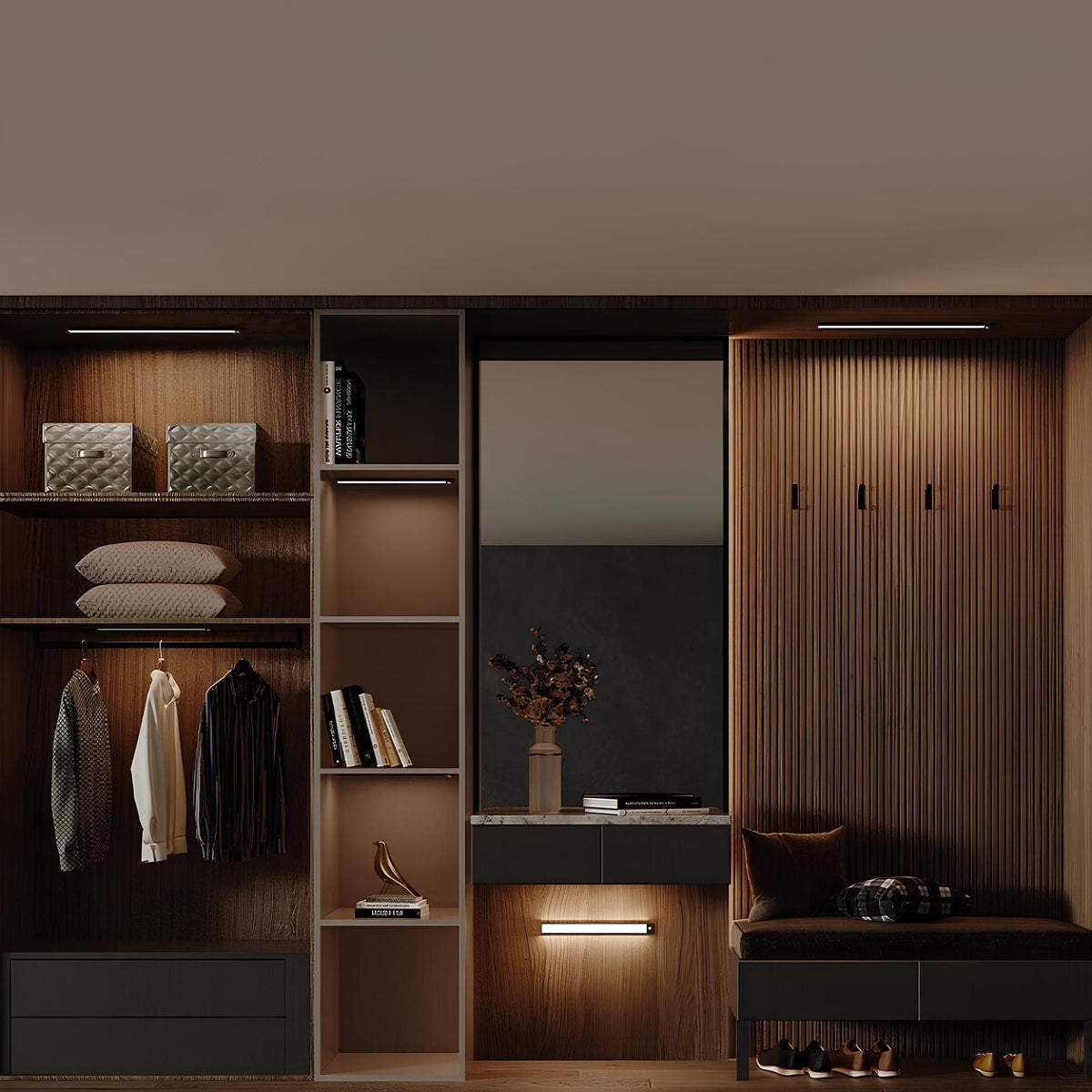 Smart Motion Sensor LED Under-Cabinet Lighting System
