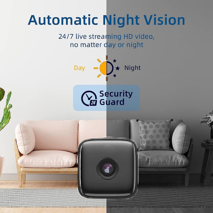 Smart Mini Indoor Surveillance Camera with Night Vision