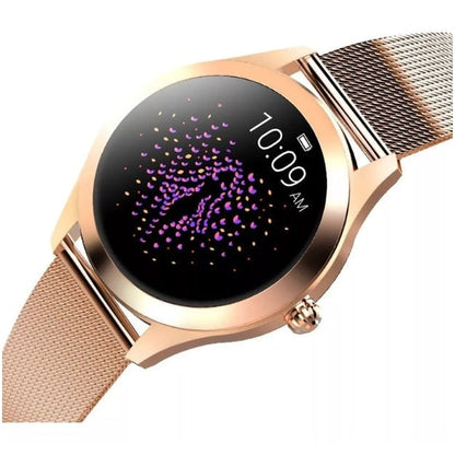 Elegant Ladies Smartwatch with Round Display and Mesh Band